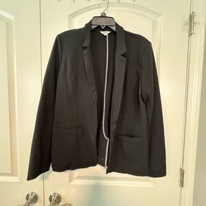 Women's Black Knit Open Front Blazer XL
